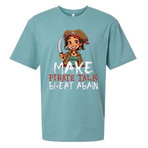 Make Pirate Talk Great Again Funny Kamala Talk Like A Pirate Sueded Cloud Jersey T-Shirt