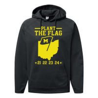 Michigan Plant The Flag 21 22 23 24 Performance Fleece Hoodie