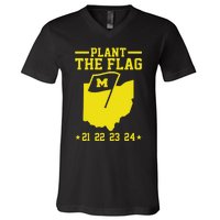 Michigan Plant The Flag 21 22 23 24 V-Neck T-Shirt