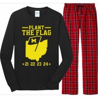 Michigan Plant The Flag 21 22 23 24 Long Sleeve Pajama Set