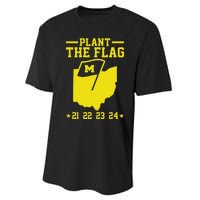 Michigan Plant The Flag 21 22 23 24 Performance Sprint T-Shirt