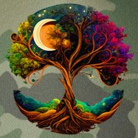 Moon Phases Tree Of Life Legacy Tie Dye Trucker Hat