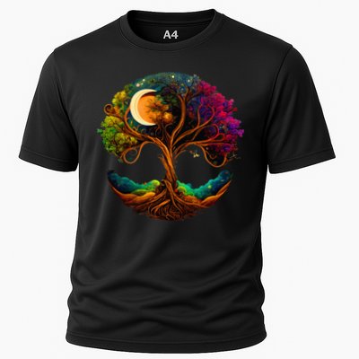 Moon Phases Tree Of Life Performance Shirt