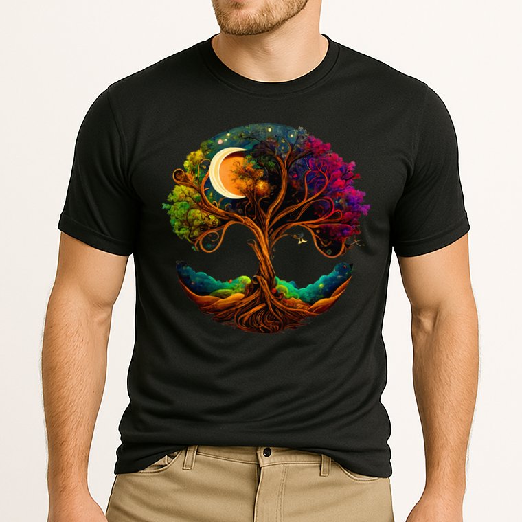 Moon Phases Tree Of Life Performance Shirt
