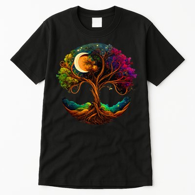 Moon Phases Tree Of Life Tall T-Shirt