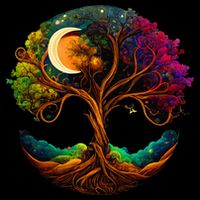Moon Phases Tree Of Life Backpack