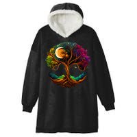 Moon Phases Tree Of Life Hooded Wearable Blanket