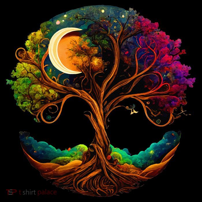 Moon Phases Tree Of Life Flatbill Hat