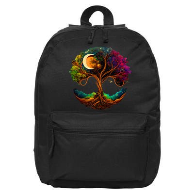 Moon Phases Tree Of Life 16 in Basic Backpack