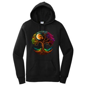 Moon Phases Tree Of Life Women's Pullover Hoodie