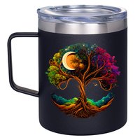 Moon Phases Tree Of Life 12oz Stainless Steel Coffee Mug