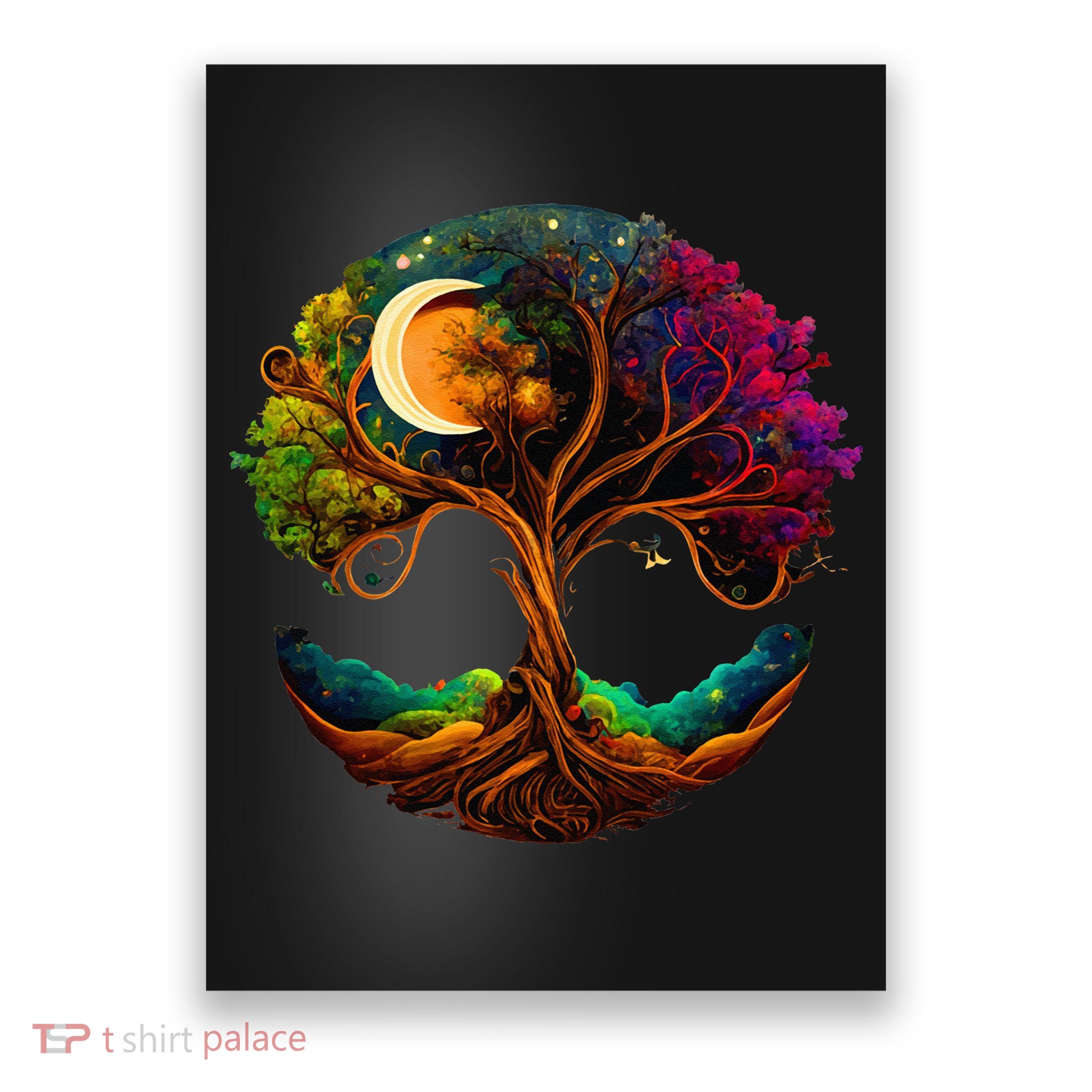 Moon Phases Tree Of Life Poster