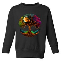 Moon Phases Tree Of Life Toddler Sweatshirt