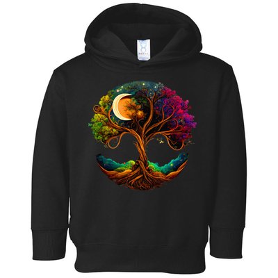 Moon Phases Tree Of Life Toddler Hoodie