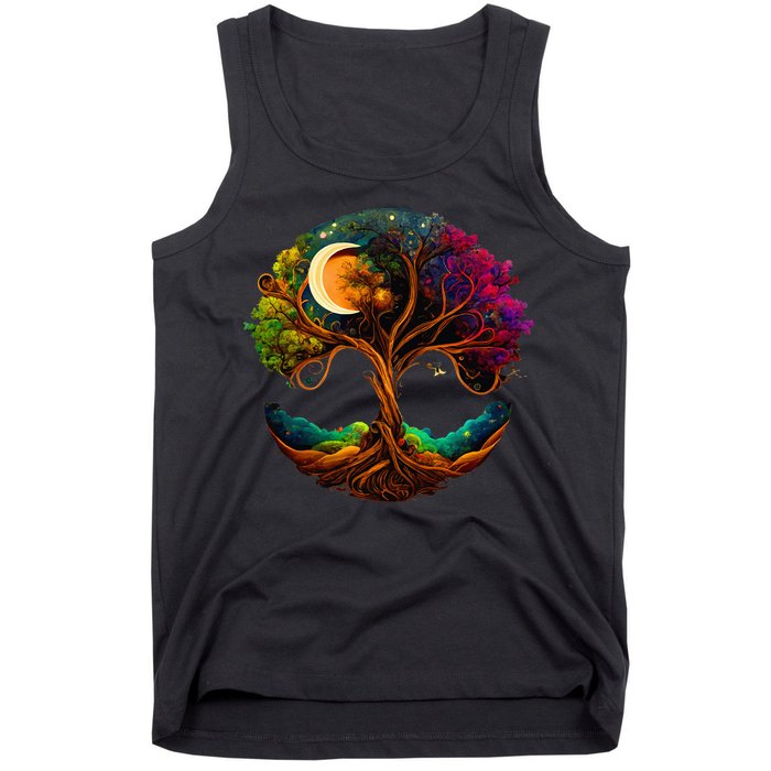 Moon Phases Tree Of Life Tank Top