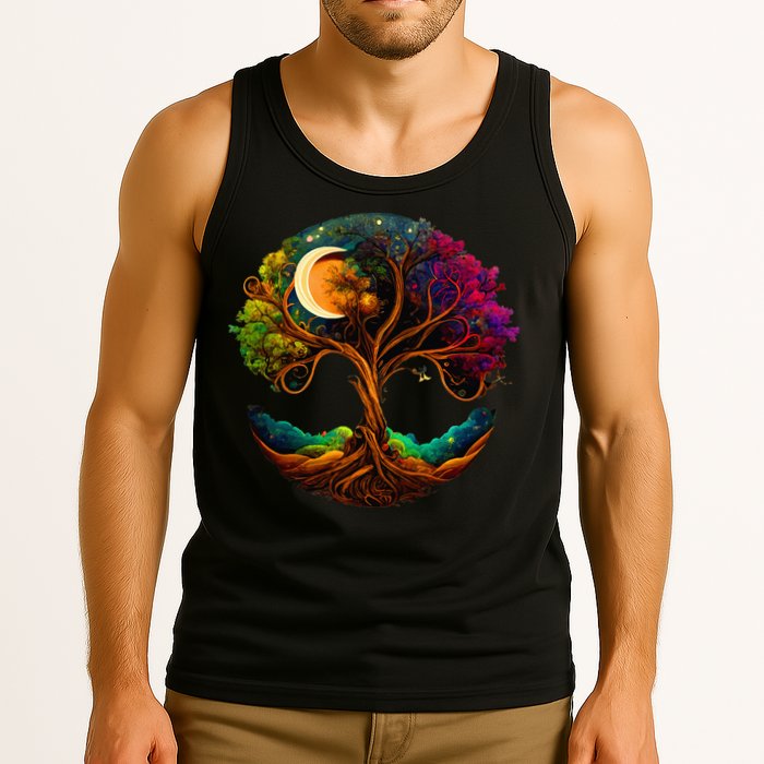 Moon Phases Tree Of Life Tank Top