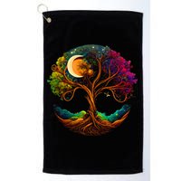 Moon Phases Tree Of Life Golf Towel