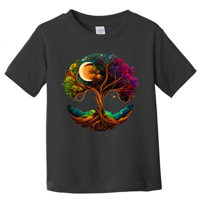 Moon Phases Tree Of Life Toddler T-Shirt