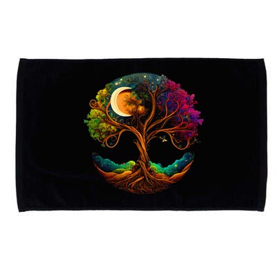 Moon Phases Tree Of Life Microfiber Hand Towel