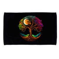 Moon Phases Tree Of Life Microfiber Hand Towel