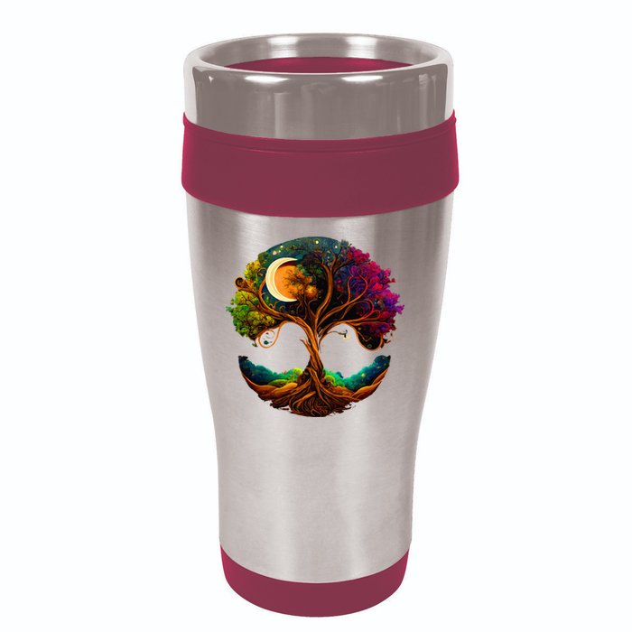 Moon Phases Tree Of Life 16oz Travel Tumbler
