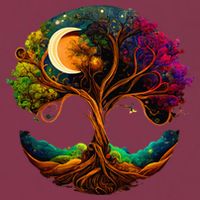 Moon Phases Tree Of Life 16oz Travel Tumbler