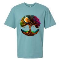 Moon Phases Tree Of Life Sueded Cloud Jersey T-Shirt
