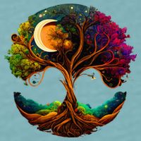 Moon Phases Tree Of Life Sueded Cloud Jersey T-Shirt