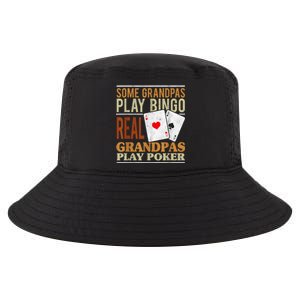 Mens Poker Texas Holdem Real Grandpas Play Poker Funny Granddad Cool Comfort Performance Bucket Hat