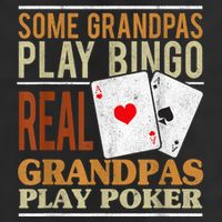 Mens Poker Texas Holdem Real Grandpas Play Poker Funny Granddad Beanie