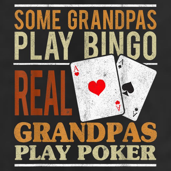 Mens Poker Texas Holdem Real Grandpas Play Poker Funny Granddad Beanie