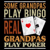 Mens Poker Texas Holdem Real Grandpas Play Poker Funny Granddad Baby Bodysuit