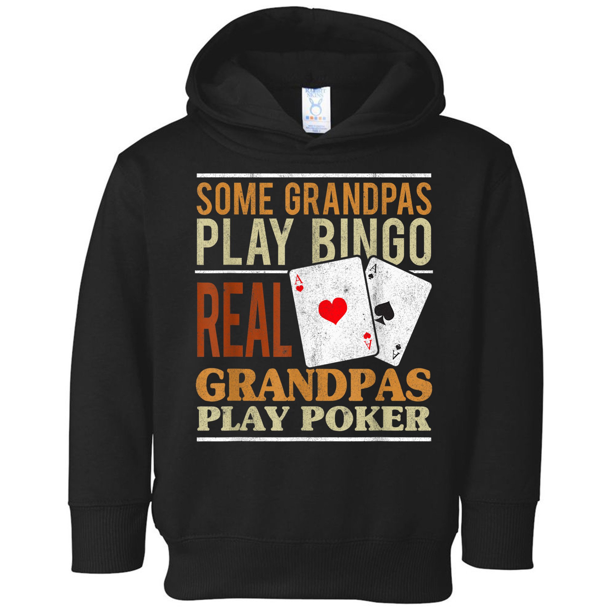 Mens Poker Texas Holdem Real Grandpas Play Poker Funny Granddad Toddler Hoodie