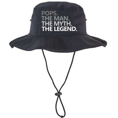 Mens POPS THE MAN THE MYTH THE LEGEND Father's Day Gift Legacy Cool Fit Booney Bucket Hat