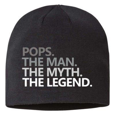 Mens POPS THE MAN THE MYTH THE LEGEND Father's Day Gift Sustainable Beanie