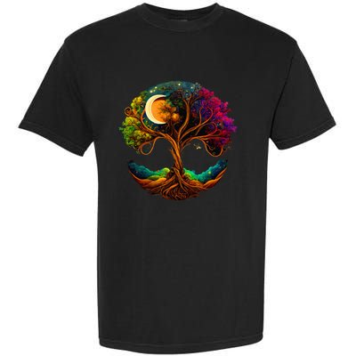 Moon Phases Tree Of Life Garment-Dyed Heavyweight T-Shirt