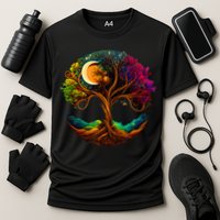 Moon Phases Tree Of Life Performance Shirt