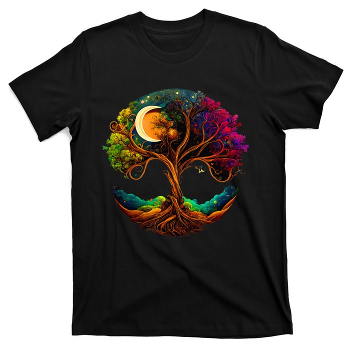 Moon Phases Tree Of Life T-Shirt