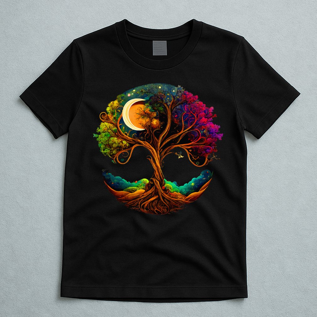 Moon Phases Tree Of Life T-Shirt