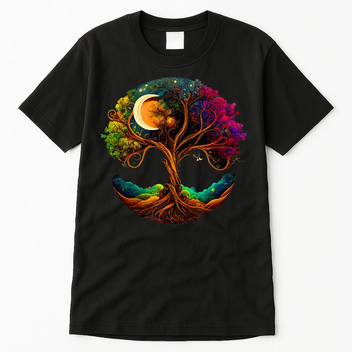 Moon Phases Tree Of Life Tall T-Shirt