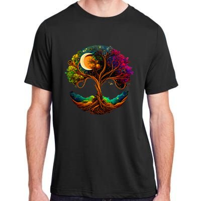 Moon Phases Tree Of Life Adult ChromaSoft Performance T-Shirt