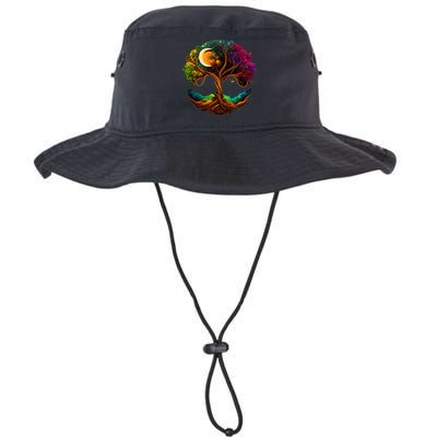 Moon Phases Tree Of Life Bucket Hat