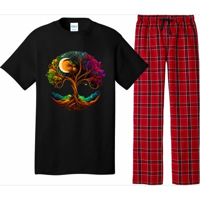 Moon Phases Tree Of Life Pajama Set