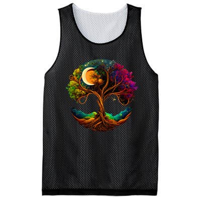 Moon Phases Tree Of Life Mesh Reversible Basketball Jersey Tank