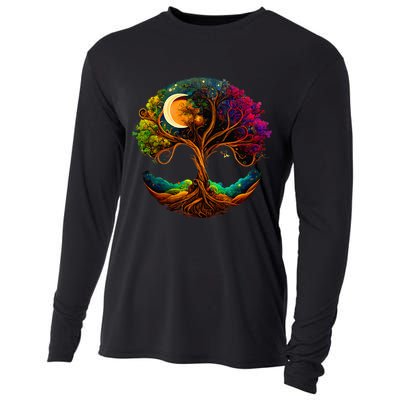 Moon Phases Tree Of Life Cooling Performance Long Sleeve Crew