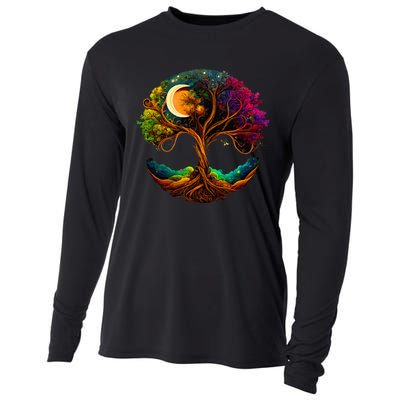 Moon Phases Tree Of Life Cooling Performance Long Sleeve Crew