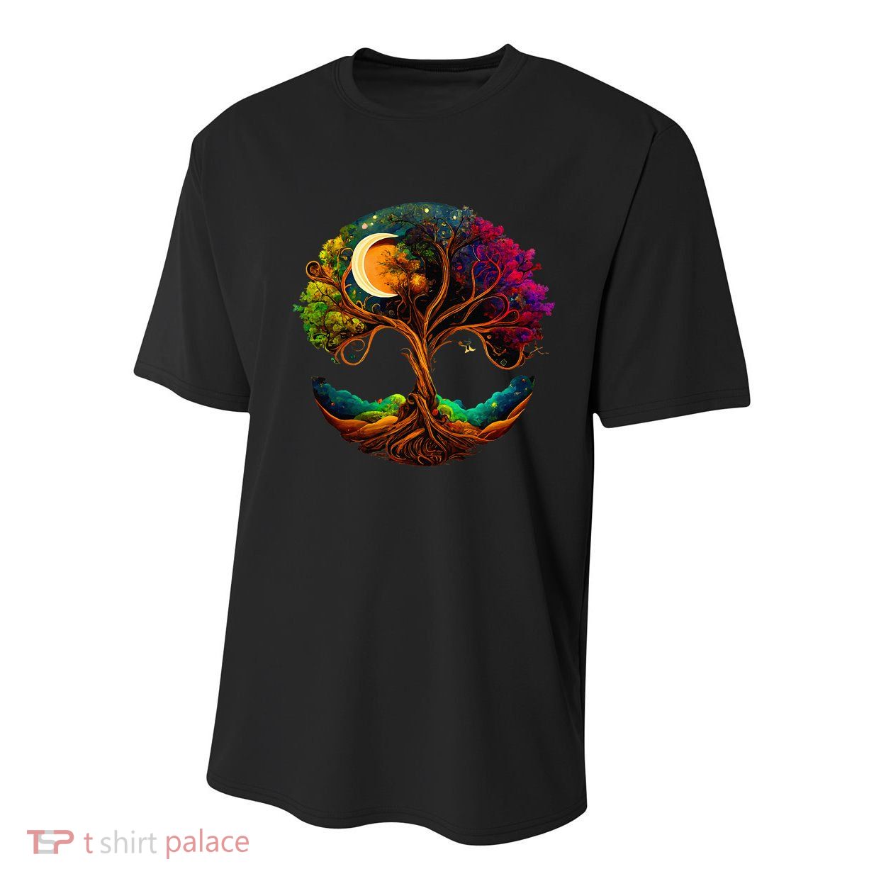 Moon Phases Tree Of Life Youth Performance Sprint T-Shirt