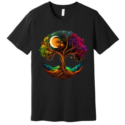 Moon Phases Tree Of Life Premium T-Shirt