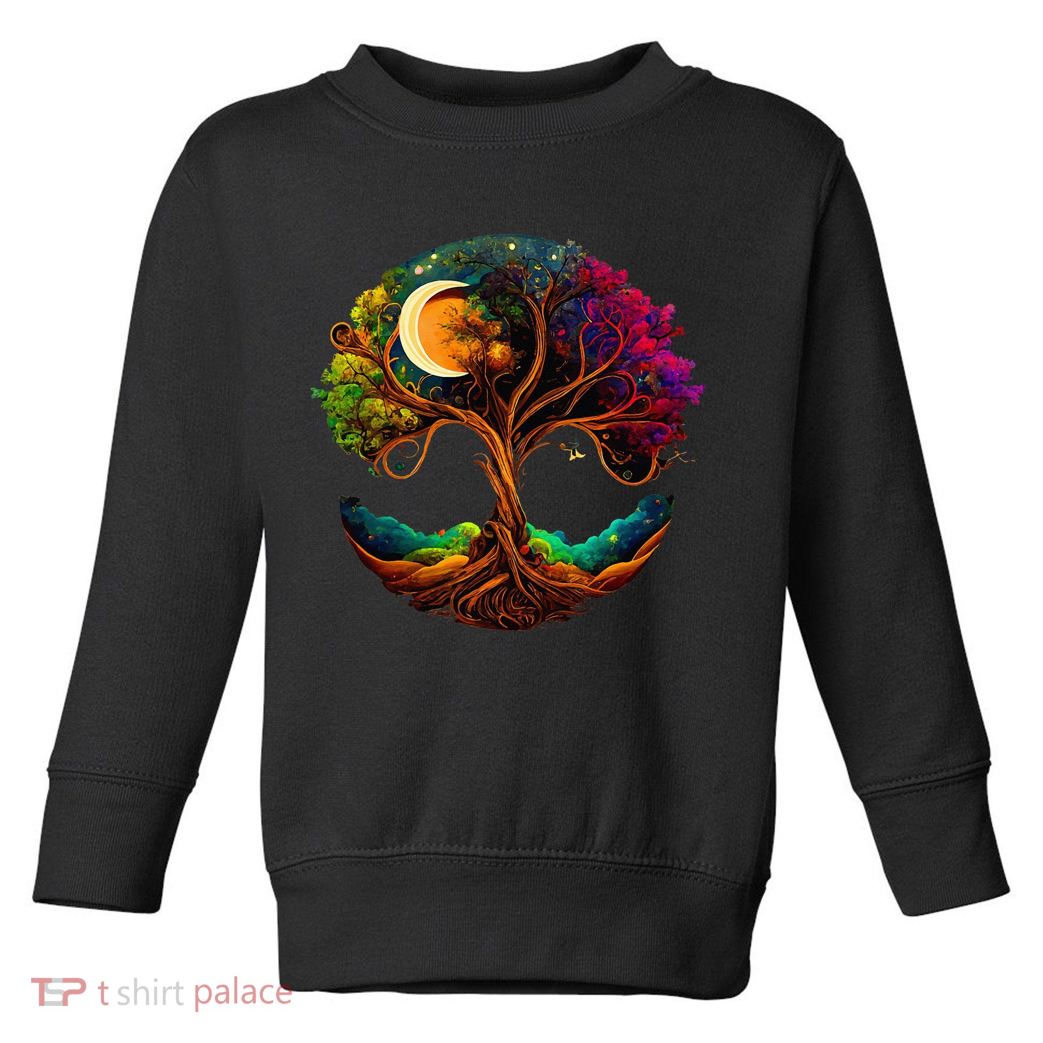 Moon Phases Tree Of Life Toddler Sweatshirt