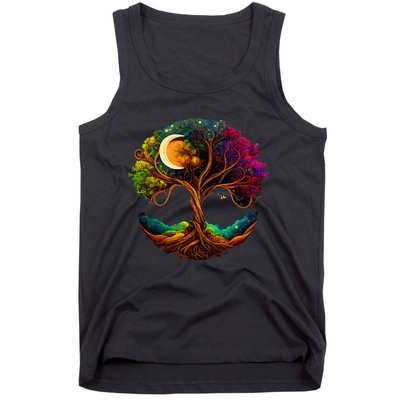 Moon Phases Tree Of Life Tank Top